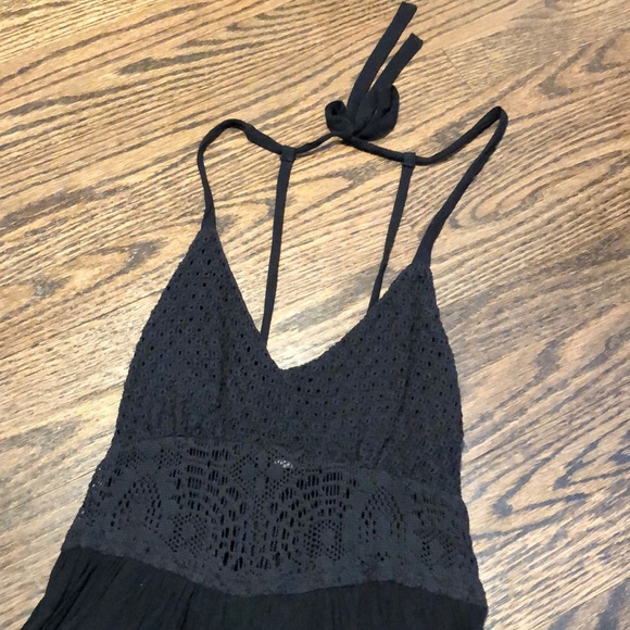 Black Crochet Romper - Picture 3 of 7